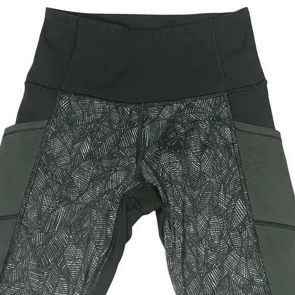 Lululemon Size 4 High Times Pant Luxtreme Mesh Jazzy White Gator Green W5J60S - Picture 2 of 6